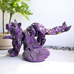 YOUSHI TOP Thiết kế sáng tạo Sư tử in 3D Mô phỏng động vật Thuốc mỡ di động Sư tử sáng tạo có cánh In 3D có cánh Mô hình sư tử mô phỏng Đồ chơi trẻ em