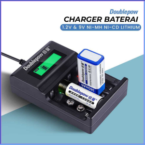 PENGIRIMAN CEPAT Doublepow Charger Baterai 1.2V & 9V NI-MH NI-CD Lithium - DP-UK95 / alat charger batu baterai kotak 9v cas isi ulang di charge