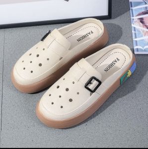 [Free Shipping] Soft-soled closed-toe slippers for women fashionable and versatile new summer outdoor clogs thick-soled sandals for women