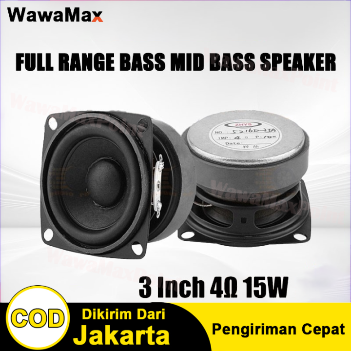 Inch 4Ω 15W HIFI Full Range Speaker Mini Woofer Speakers DIY Audio  Subwoofer Loudspeaker