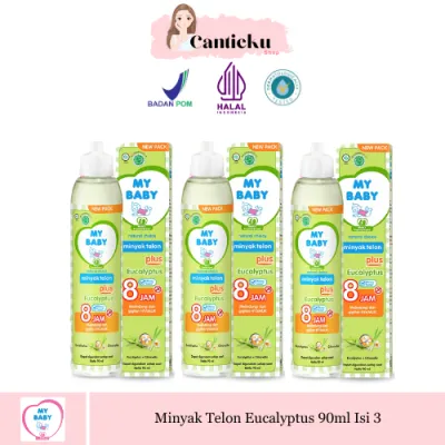 [PAKET HEMAT] 3Pcs 90ml MY BABY Minyak Telon Plus Eucalyptus Promo Murah