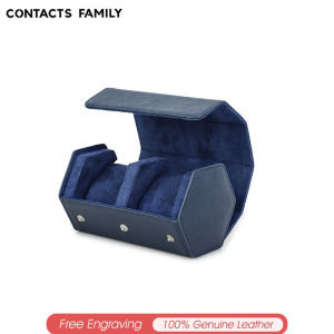 ที่ใส่ของในกล่องนาฬิกาหนังแท้สำหรับใส่ของในนาฬิกาสำหรับสุภาพบุรุษและสุภาพสตรีจำนวน3ชิ้น