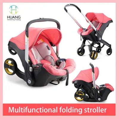 Ready Stock-4 in 1 baby stroller donna stroller outdoor folding kereta sorong luar baby car seat travel shopping car