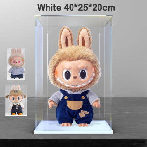 60cm Labubu Zimomo Display Box Full Acrylic Popmart Figurine Pro Magnetic Cover Cosmetic Storage Case Organizer Box