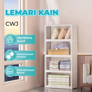 Lemari Pakaian Lemari Kain Penyimpanan Serbaguna Rak Sepatu 3 Susun 4 Susun Lemari Rak Serbaguna