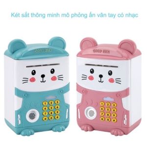 Két sắt mini vân tay made hình mèo
