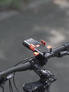5 IN 1 LED Bike Lamp Front Horn Light Phone Holder Bell  MTB Bike Flashlight USB Rechargeable Cycling Accessories