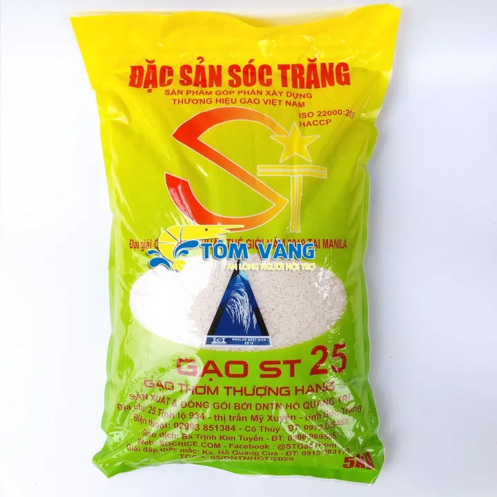 Gạo St25 - Bác Cua - Túi 5Kg