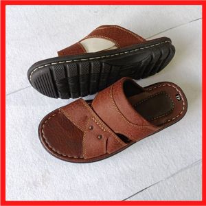 Dép nam Quai ngang Thời trang Da bò Cao cấp DM573 bền đẹp