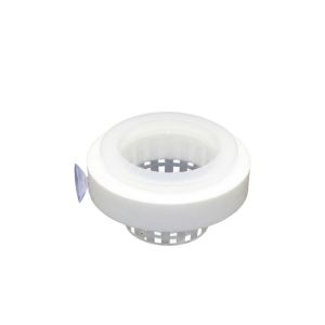 OOC Plastic Floating Aquatic Plant Basket Root Protection Suction Cup Hydroponic Planting Basket Practical Round Water Culture Planter Aquarium
