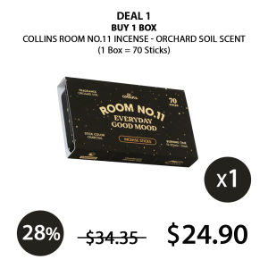 (COLLINS) Room No.11 Incense - Orchard Soil Scent (1 Box = 70 Sticks) - COCOMO
