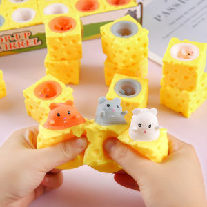 TYMN28 Mainan Pop It Squishy Silikon Tikus Keju Kelinci Wortel Beruang Stroberi Mainan Squishy Penghilang Stres Anak dan Dewasa Bisa Diremas