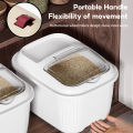Royalstar 5/10/15KG Rice Dispenser with Wheels Large Rice Storage Box Kitchen Rice Bucket Preferab Rice Storage Insect-Proof Rice Container. 