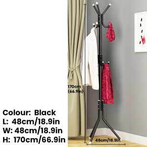 Tree Branch Coat Rack 9 Hook Metal Stand 170cm for Clothes Bags Hats Natural Style Home Organizer