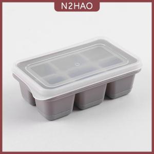N2HAO 6-lưới Ice ball maker moldes de silicona BPA miễn phí với có thể tháo rời nắp Silicone khuôn Ice Cube khay Ice Cube khuôn nhà bếp acces