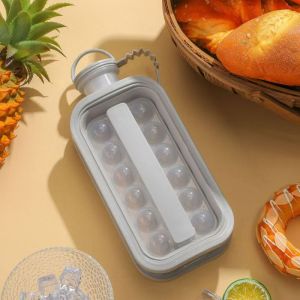 2 In 1 Ice Ball Maker Kettle Portable Ice Cube Tray Food Grade Silicone Easy Release Summer Cold Drink