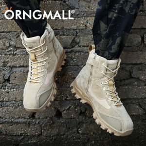 ORNGMALL Thể Thao bốt quân đội nam tác chiến Khởi Động đi bộ ngoài Trời cao cổ Chiến Đấu Swat Khởi Động Cho Rừng Chiến Thuật Operasi Sa Mạc Đi Bộ Đường Dài Bốt cổ chân quân đội 39-47