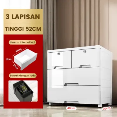 Weyon Loker Plastik Lemari Plastik Lemari Pakaian Laci Plastik Kabinet Drawer Storage Cabinet [ Garansi lima tahun ]