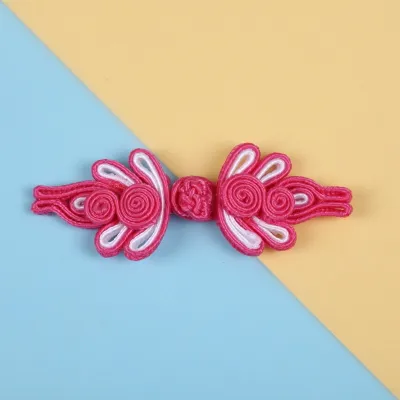 Dual Tone Chinese Knot Frog Buttons for Sewing Cheongsam / Butang Cheongsam