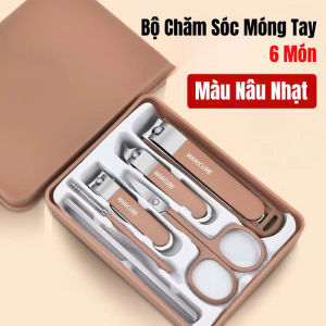 Bộ Bấm Móng Tay Cao Cấp 6 Món Bằng Thép Không Gỉ An Toàn Diện Tiện Dụng
