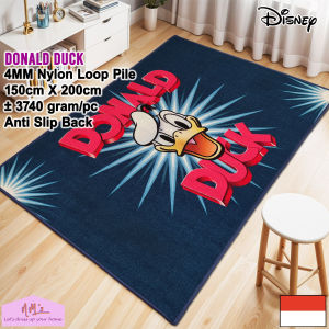 Disney Donald Duck Official Merchandise karpet 150 cm x 200 cm anak bayi playmat motif kartun karakter bulu alas lantai ruang tamu kamar tidur anti slip - NMs