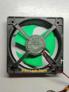 Quạt tủ lạnh Samsung NMB cánh xanh 114x114cm dc 12v (2 dây) hàng hãng.