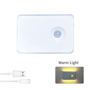 Motion Sensor Night Light Warm White Indoor Rechargeable Stair Light Indoor for Hallway Stairway Bathroom Bedroom Kitchen