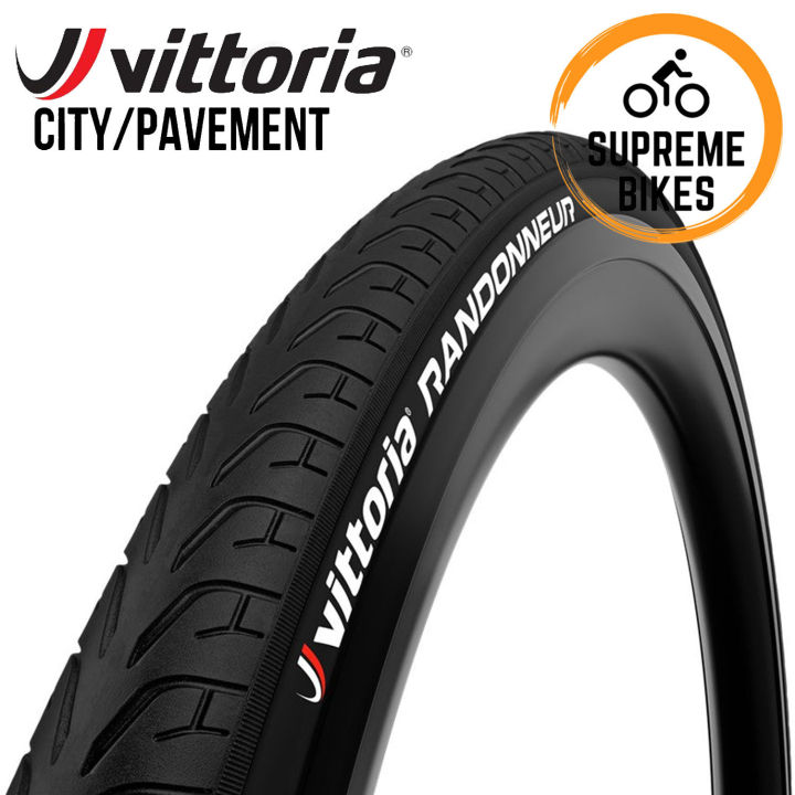 Copertone Vittoria Randonneur Per Bici Urban/trekking, Copertoncino Rigido (clincher), Nero, Varie Taglie, Fatto In Thailandia