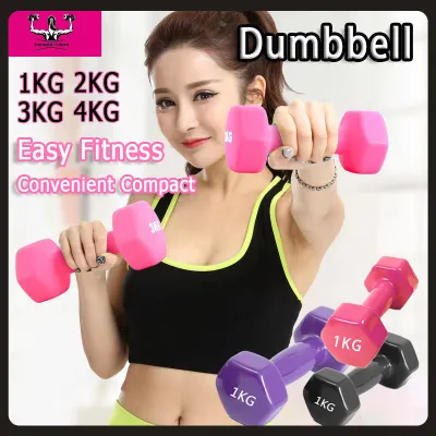 Dumbbell 1kg/2kg/3kg/4kg Lady Hexagon Dumbell Small Dumbell Weight Training Workout Gym Fitness Exercise Home Training Workout Convenient Easy Aerobic Non Slip Ergonomic Grip 哑铃