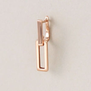 Chow Sang Sang Minty Collection 18K Rose Gold Sleek Bar Single Earring 92505E [Sold Single Not Pair]