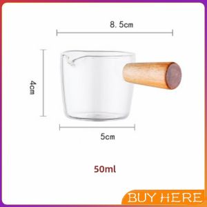 ถ้วยซอสแก้วใสทรงเหยือก มีด้ามไม้จับ ทนความร้อน ใส่น้ำผึ้ง ใส่ซอสสลัด สไตล์ญี่ปุ่น Saucer for seasoning BUY HERE