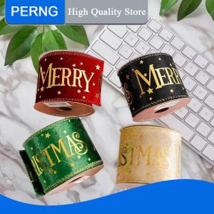 [PERNG] Tehe 3 mét dập nóng giáng sinh ruy băng tự làm nhà phòng Cây giáng sinh trang trí bánh bó Hoa Quà Tặng đóng gói trang trí 2026 năm mới navidad