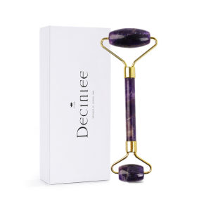 DECINIEE 24 Style Jade Roller Facial Massager Double Heads Natural Quartz Jade Stone for Face Lifting Slimming Anti-Aging Body Relax With Gift Box