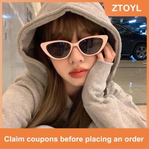 【ZTOYL】 Tam giác CAT-Eye Sunglasses đối với phụ nữ màu hồng CAT-Eye Sunglasses HOT GIRL bãi biển Kính du lịch ngoài trời cắm trại