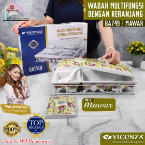 Vicenza Multi Casserole - Wadah Saji Makanan Snack BA749 Motif Mawar