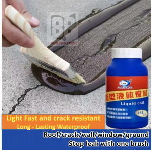Roofing Waterproof Paint Liquid Coil Roof waterproofing material Crack Roof Repair/ Bumbung Kalis air bocor pembaiki
