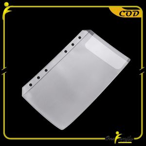ONE-C1105 Zipper Pocket Binder A6 Transparan 6 Hole / Transparent Hand Book Bags Ziplock Tempat Uang