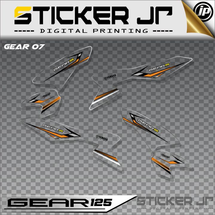 Stiker Striping Yamaha GEAR - Sticker Transparan Gear 125 New Bahan ...