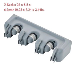 Broom Holder Wall Mounted Cleaning Tool Organizer Mop broom Storage Tool Rack with 4 Ball Slots wall organizer