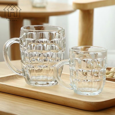 500ml Teh Tarik Glass Mug Cup / Transparent Coffee Tea Glass Cup /Tempered Glass Mamak Beer Mug 玻璃杯 