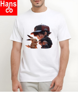 Kaos Pria 3 Dimensi Motif Pokemon Tshirt Oblong Katun 24s H0176 By Hans & Co