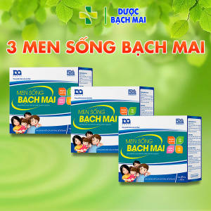 Combo 3 Men sống Bạch Mai men vi sinh cho bé tiêu chảy táo bón rối loạn tiêu hóa với chủng lợi khuẩn