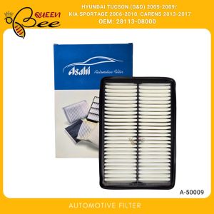 QUEENBEE Asahi Filter for Hyundai Tucson (G&D) 2005-2009 Kia Sportage 2006-2010 Carens 2013-2017 Air filter Cleaner OEM: 28113-08000 A-50009