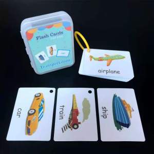 Children Ring Flash Cards English Reading Learning Alphabet Letters ABC Number Animals Learning Educational Toys