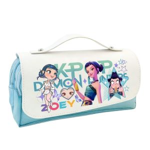 MINIFELE 262 Rumi Mira Zoey Kpop Demon Hunter Pencil Case Large Capacity Polyester Cartoon Pen Bag Durable Multifunctional Stationery Organizer for Students