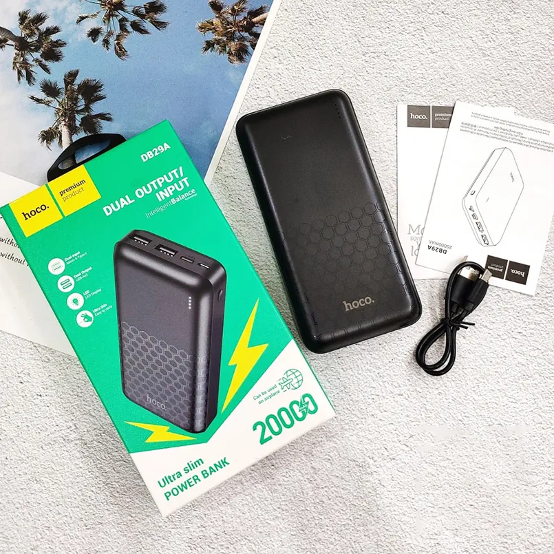 Sạc dự phòng Hoco DB29A dung lượng 20000mAh có 2 cổng ra USB