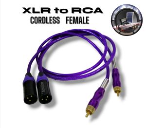 Dual RCA to Dual XLR male Cable Phono Plug HiFi Stereo Audio Connection