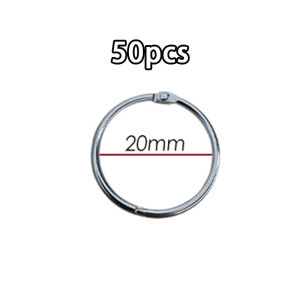 50pcs 25/30/34mm Metal Loose Leaf Ring Binder Rings For Index Cards Office School Supplies
