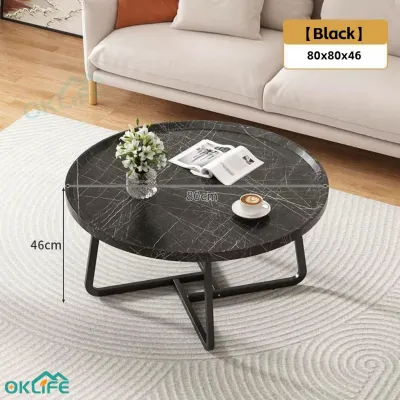 [OKLIFE. SG]Round Coffee Table Home Small Apartment Round Combination Coffee Table Scandinavian Round Wooden Coffee Table