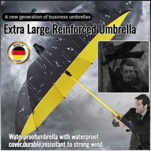 [Strong Wind-Proof/German Quality] Self-Retractable Double-Layer Weather-Resistant Umbrella Extra Large Diameter 125cm Reinforced Waterproof Durable Umbrella 雨伞
